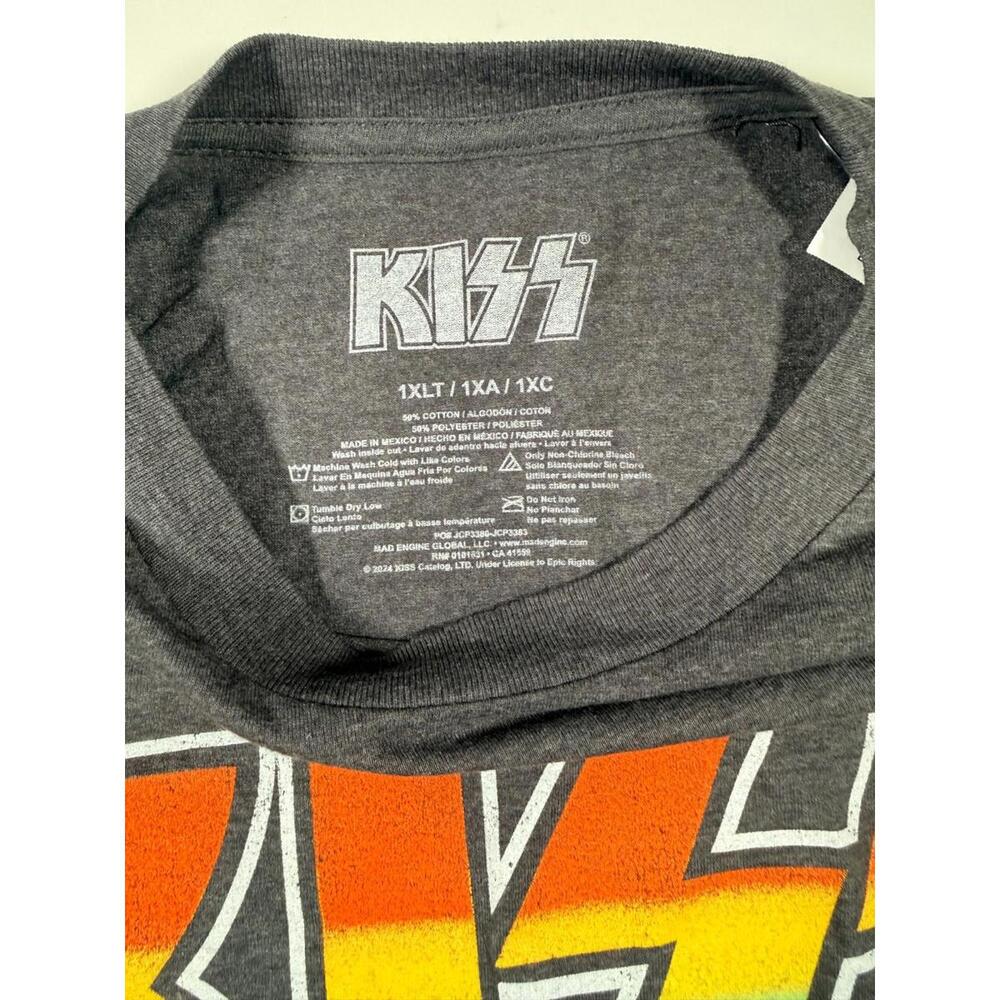 NWT KISS Band T-Shirt "Rock and Roll All Nite" Graphic Size 1XLT - Picture 2 of 5